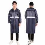漢盾勞保批發(fā) RAC006 帶反光條單層連體雨衣 拉鏈款