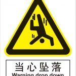 漢盾 HD-BS0122 當(dāng)心墜落 中英文 ABS工程塑料標(biāo)識(shí)牌